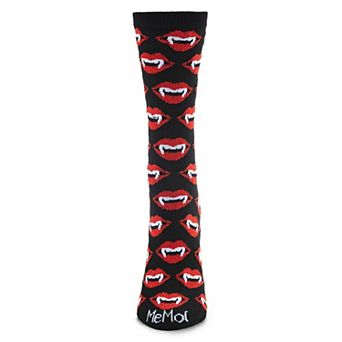 Vampire Lips Novelty Crew Socks