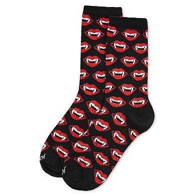 Vampire Lips Novelty Crew Socks