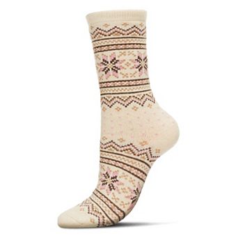 Women's Fair Isle Frost Wintry Cashmere Blend Crew Sock