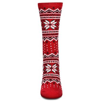 Women's Fair Isle Frost Wintry Cashmere Blend Crew Sock