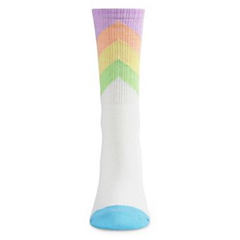 Women's Multicolor Pastel Arrow Crew Sock