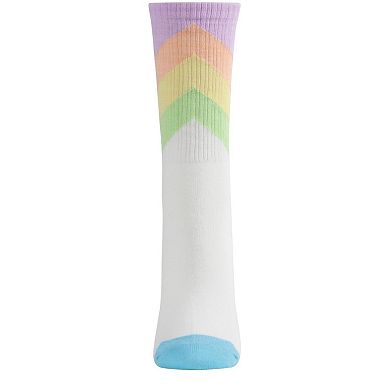 Women's Multicolor Pastel Arrow Crew Sock