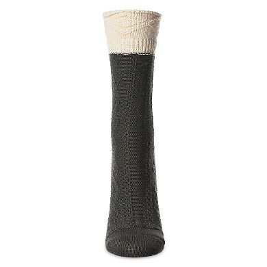 Women's Diamond Bits Soft-fit Two-tone Crew Sock