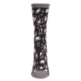 Women's Leopard Super Soft Cozy Crew Socks