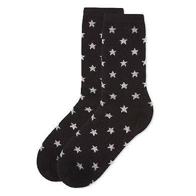 Women's Intergalactic Stars Cashmere Blend Crew Sock
