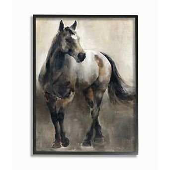 Stupell Home Decor Abstract Wild Horse Wall Art - Black Frame