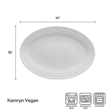 Mikasa Kamryn Vegan Bone China White Oval Platter