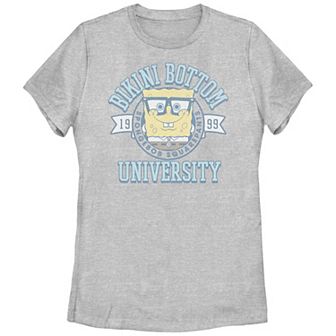 Juniors' Nickelodeon SpongeBob SquarePants Bikini Botton University Graphic Tee
