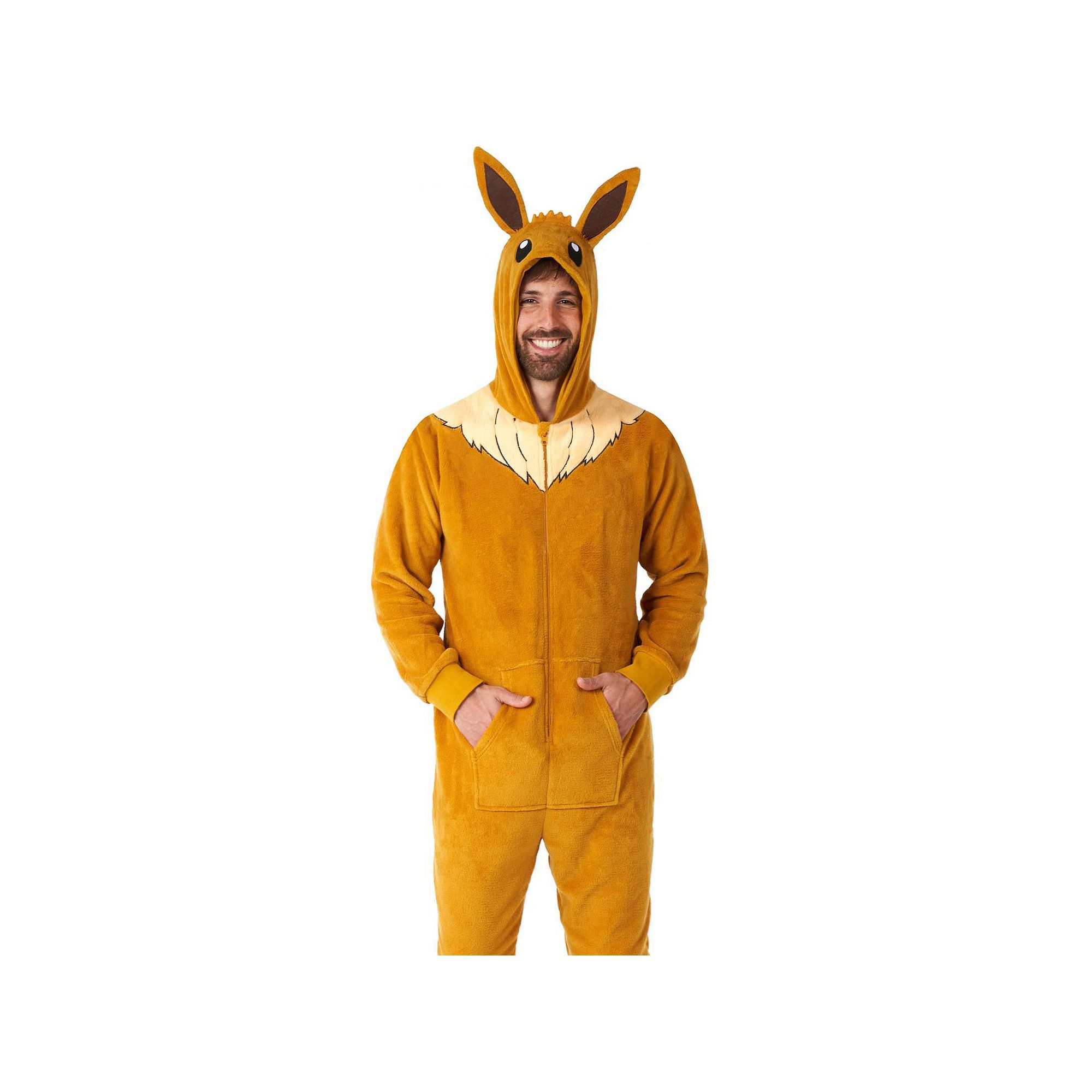 Mens OppoSuits Pokémon Eevee One-Piece Pajamas, Size: Large, Beige