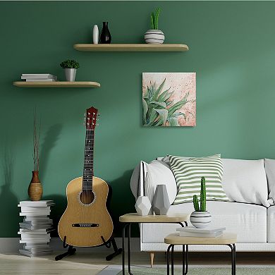Stupell Home Decor Succulent Plant Leaves Paint Splatter Canvas Wall Art