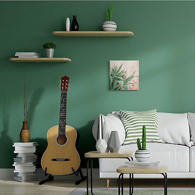 Stupell Home Decor Succulent Plant Leaves Paint Splatter Canvas Wall Art