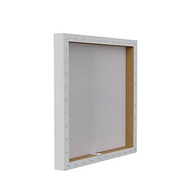 Stupell Home Decor Monochromatic Grey Rustic Layered Shades Canvas Wall Art