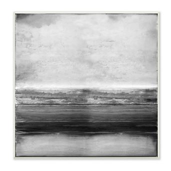Stupell Home Decor Monochromatic Grey Rustic Layered Shades Wall Art