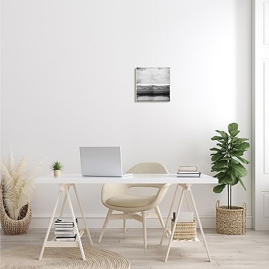 Stupell Home Decor Monochromatic Grey Rustic Layered Shades Wall Art