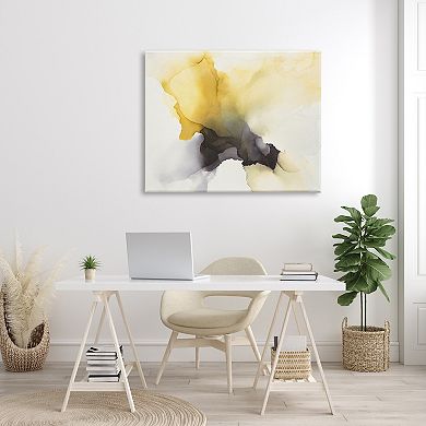 Stupell Home Decor Futuristic Yellow Cloud Abstraction Canvas Wall Art