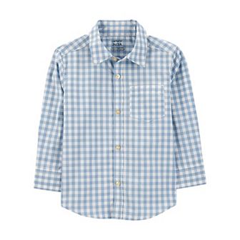 Toddler Boys Carter's Plaid Long Sleeve Button Front Shirt