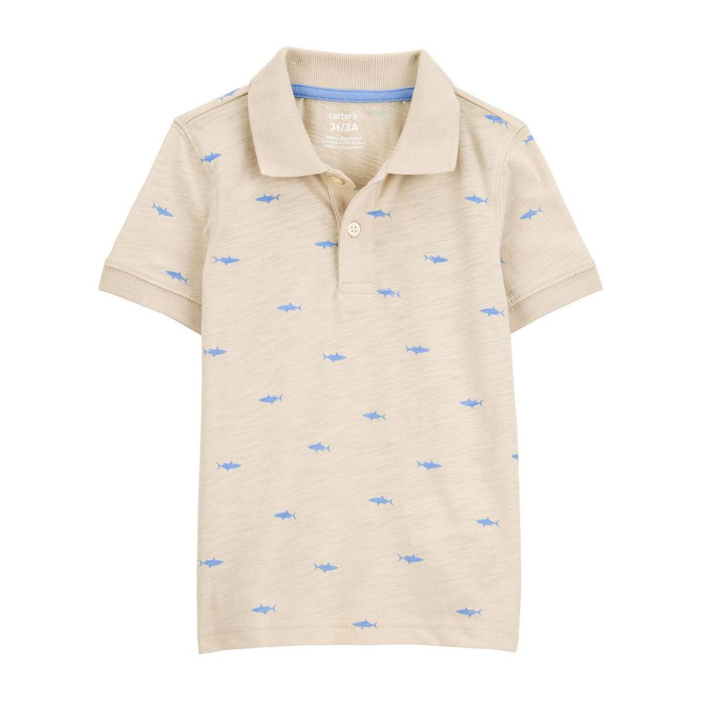 Carter's Toddler Boy Blue Anchor Print Polo main image 1