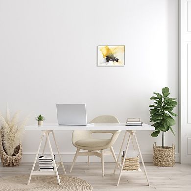 Stupell Home Decor Futuristic Yellow Cloud Abstraction Framed Canvas Wall Art