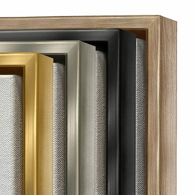 Stupell Home Decor Fashion Designer Perfume Gold Pink Framed Floating Canvas Wall Art