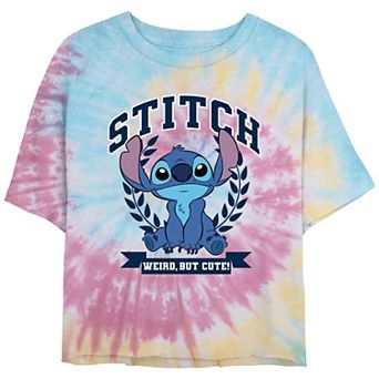 Disney's Lilo & Stitch Weird But Cute Stitch Crest Juniors' Cropped Graphic Tee