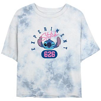Disney's Lilo & Stitch Experiment Stitch Juniors' Cropped Graphic Tee