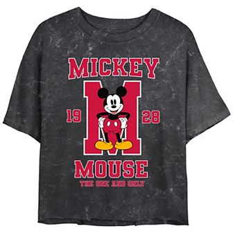 Disney's Mickey Mouse The One And Only 1928 Juniors' Cropped Graphic Tee