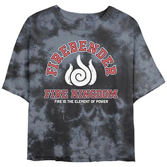 Disney's Avatar Firebender Fire Kingdom Juniors' Cropped Graphic Tee