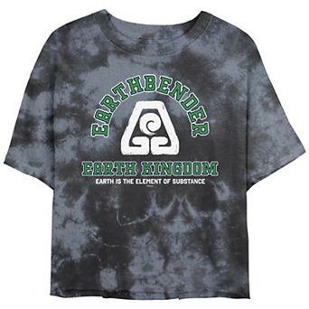Disney's Avatar Eearthbender Earth Kingdom Juniors' Cropped Graphic Tee