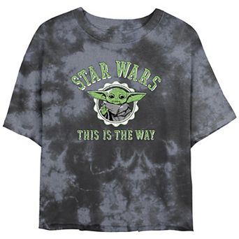Juniors' Star Wars The Mandalorian The Child This Is The Way Cropped Graphic Tee
