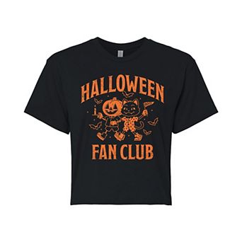 Juniors' Halloween Fan Club Cropped Tee