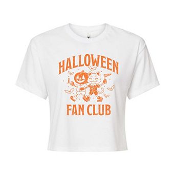 Juniors' Halloween Fan Club Cropped Tee