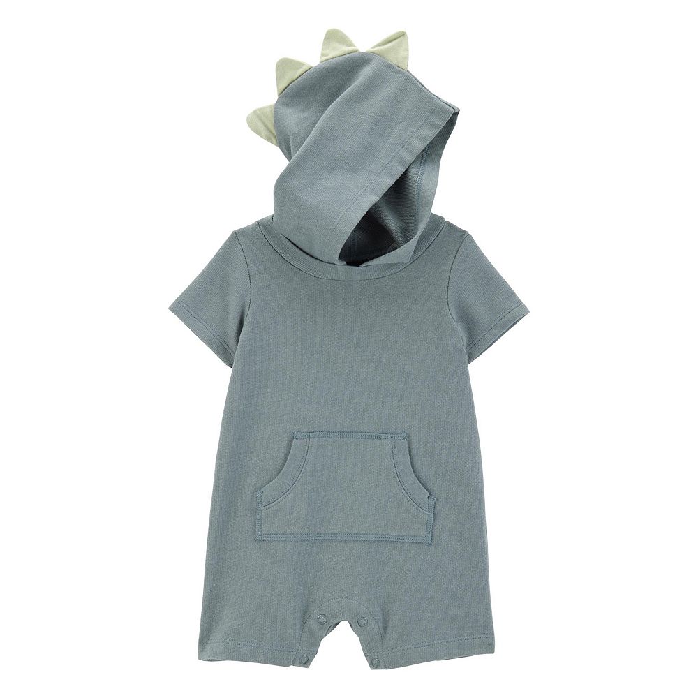 Baby Boy Fleece Dinosaur Green Romper