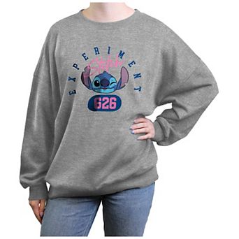 Disney's Lilo & Stitch Experiment Stitch Juniors' Oversized Graphic Pullover