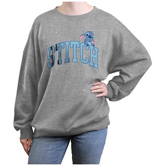 Disney's Lilo & Stitch Cute Stitch Juniors' Oversized Graphic Pullover