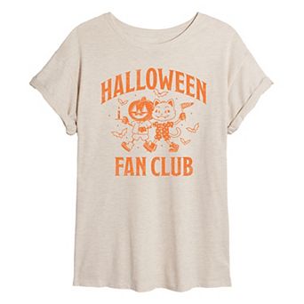 Juniors' Halloween Fan Club Oversized Tee