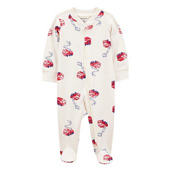 Baby Boy Carter's Fire Truck 2-Way Zip Sleep & Play