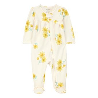 Baby Girl Carter's Floral 2-Way Zip Sleep & Play Pajamas