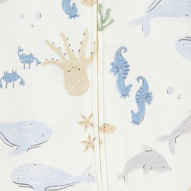 Baby Boy Carter's Aquatic Animals 2-Way Zip Cotton Sleep & Play