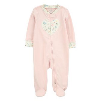 Baby Carter's Striped Heart 2-Way Zip Sleep & Play Pajamas