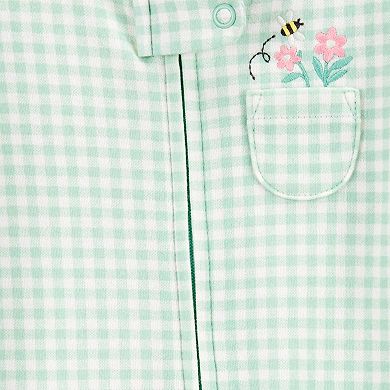 Baby Girl Carter's Gingham 2-Way Zip Sleep & Play Pajamas