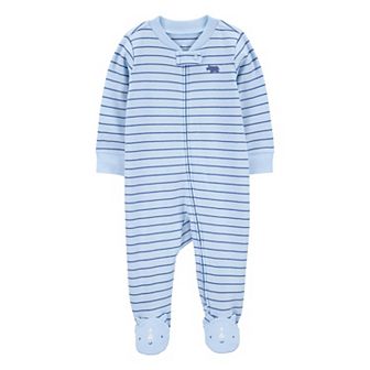 Baby Boy Carter's Striped Rhino 2-Way Zip Sleep & Play Pajamas
