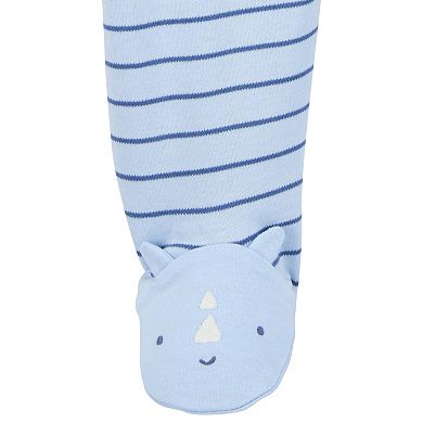 Baby Boy Carter's Striped Rhino 2-Way Zip Sleep & Play Pajamas