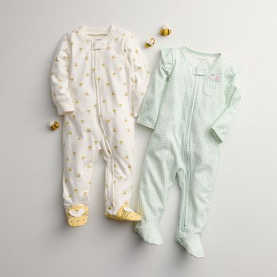 Baby Carter's Bee 2-Way Zip Sleep & Play Pajamas