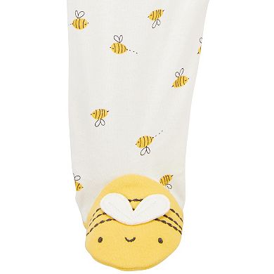 Baby Carter's Bee 2-Way Zip Sleep & Play Pajamas