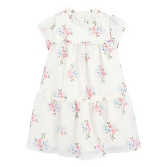 Toddler Girls Carter's Floral Short Sleeve Tiered Dress