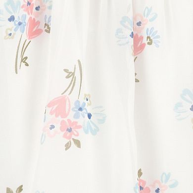 Toddler Girls Carter's Floral Short Sleeve Tiered Dress