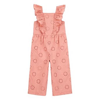 Toddler Girls Carter's Eyelet Flutter Sleeve Jumpsuit