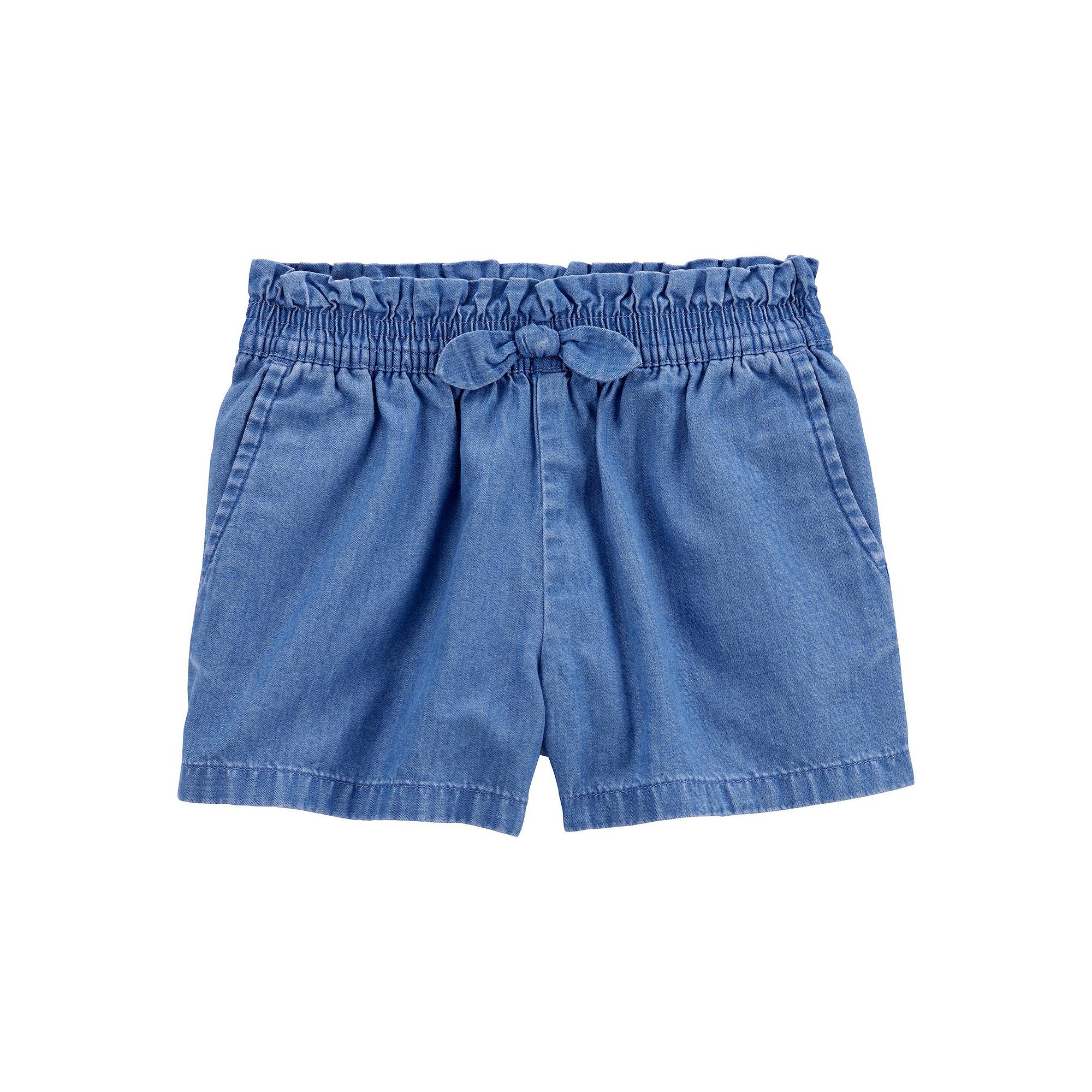 Toddler Girls Carters Chambray Pull-On Tie-Waist Shorts, Toddler Girls, S