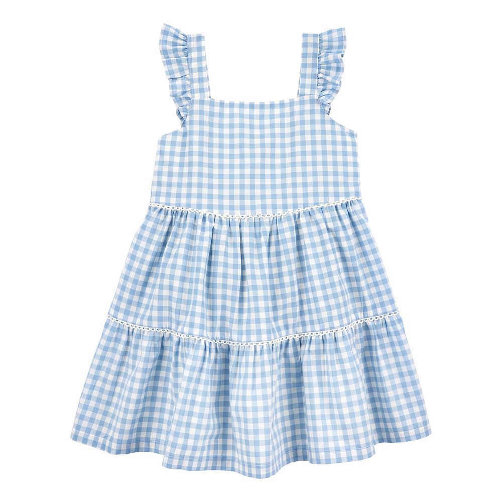 carters blue gingham dress Mirabelle Dress in Dark Blue Gingham – Of Her Own Kind main image 0