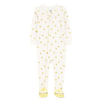 Baby Girl Carter's 1 pc Bee Long Sleeve Footed Pajamas